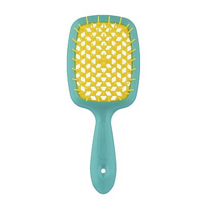 Superbrush Szczotka do włosów w kolorze pastelowy turkus z żółtym 