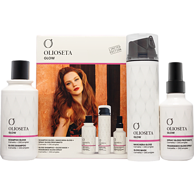 OLIOSETA GLOW Zestaw Szampon 250ml + Maska 200ml + Spray 150ml