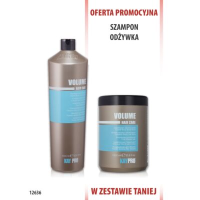 KayPro Szampon zwiększający objętość 1000 ml + Odżywka 1000 ml