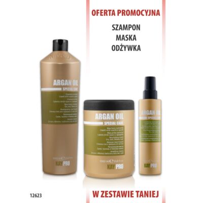 KayPro Szampon z Olejkiem Arganowym 1000ml + Maska 1000ml + Spray 10 w 1 200ml