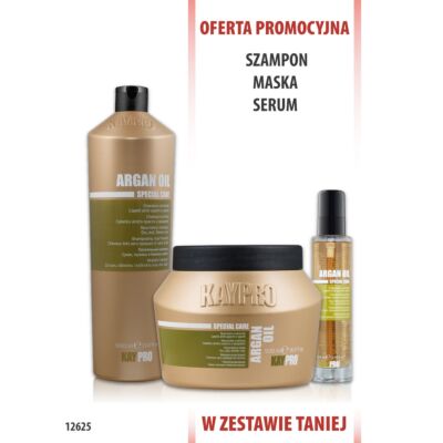 KayPro Szampon z Olejkiem Arganowym 1000ml + Maska 500ml + Płynne Kryształy 100ml 