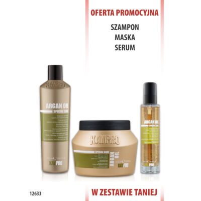 KayPro Szampon z Olejkiem Arganowym 350ml + Maska 500ml + Serum 100ml