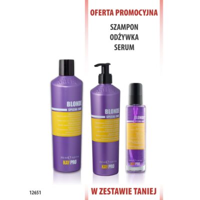 KayPro Blond Szampon 350 ml + Odżywka 350 ml + Serum 100 ml