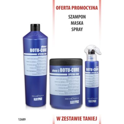 KayPro Botu Cure Szampon 1000 ml + Maska 1000 ml + Spray 200 ml
