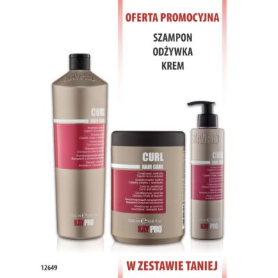 KayPro Curl Szampon 1000 ml + Odżywka 1000 ml + Krem 200 ml