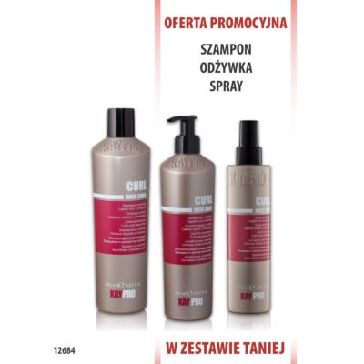 KayPro Curl Szampon 350 ml + Odżywka 350 ml + spray 200 ml
