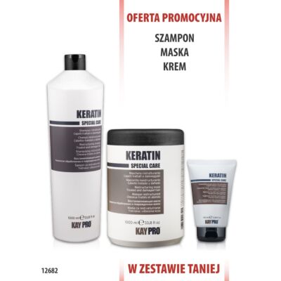 KayPro Keratin Szampon 1000 ml + Maska 1000 ml + Fluid 100 ml