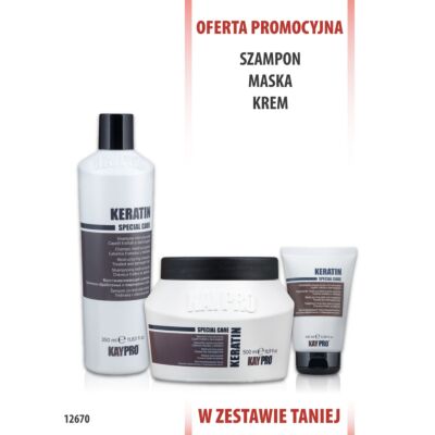 KayPro Keratin Szampon 350 ml + Maska 500 ml + Fluid 100 ml