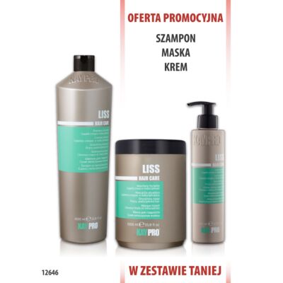 KayPro Liss Szampon 1000 ml + Maska 1000 ml + Mleko