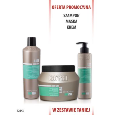 KayPro Liss Szampon 350 ml + Maska 500 ml + Mleczko 200 ml