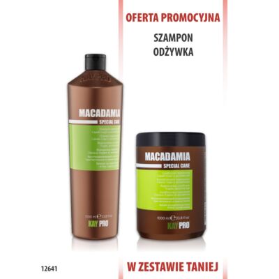 KayPro Macadamia Szampon 1000 ml + Odżywka 1000 ml