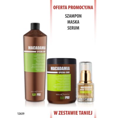 KayPro Macadamia Szampon 1000ml + Odżywka 1000ml + Serum 20ml