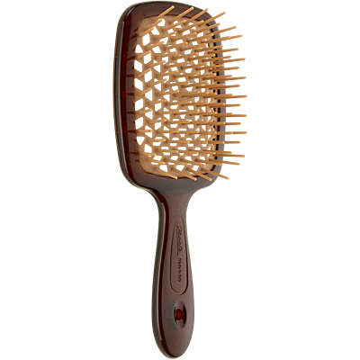 Janeke Superbrush Small - Szczotka do włosów w kolorze brązowym z beżem