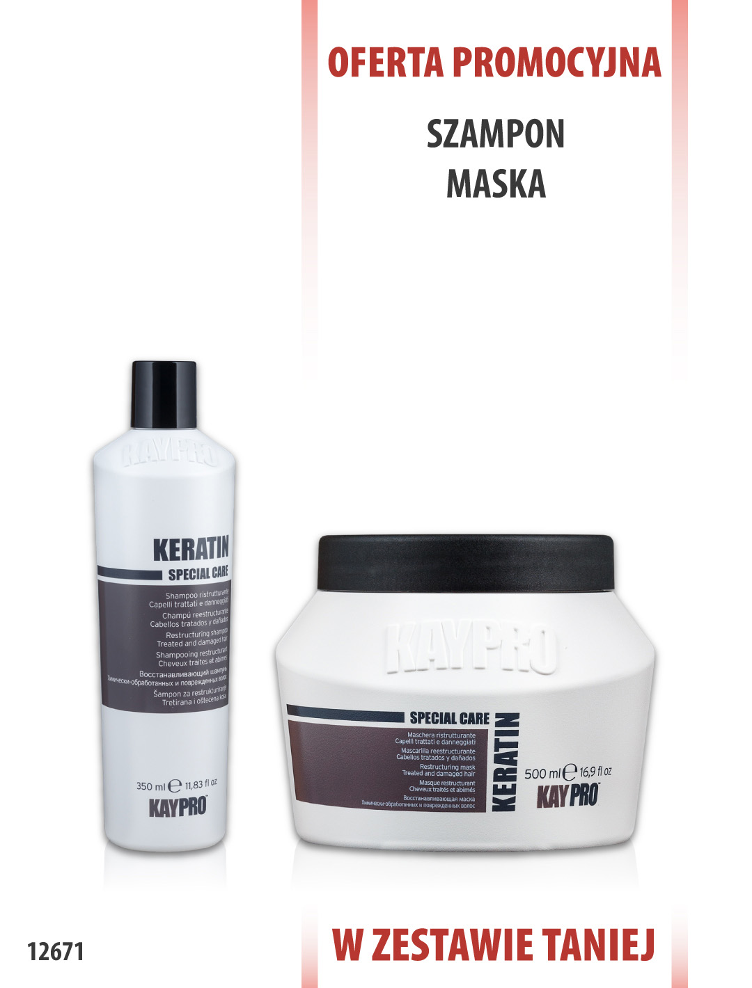 KayPro Keratin Szampon 350 ml + Maska 500 ml