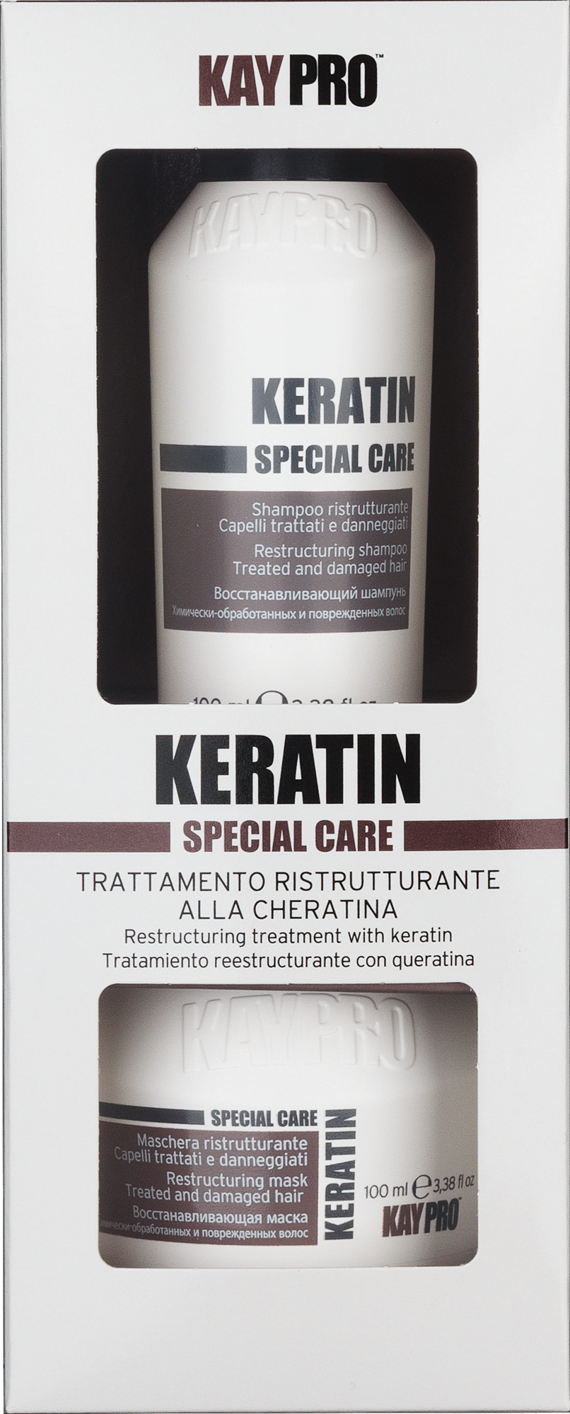 Keratin Zestaw Szampon 100ml + Maska 100ml