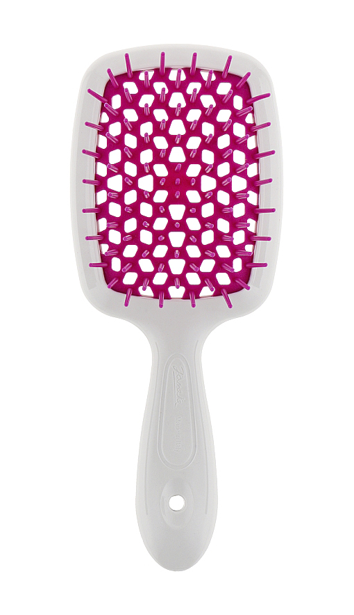 Superbrush Small Szczotka do włosów biała z fuksją