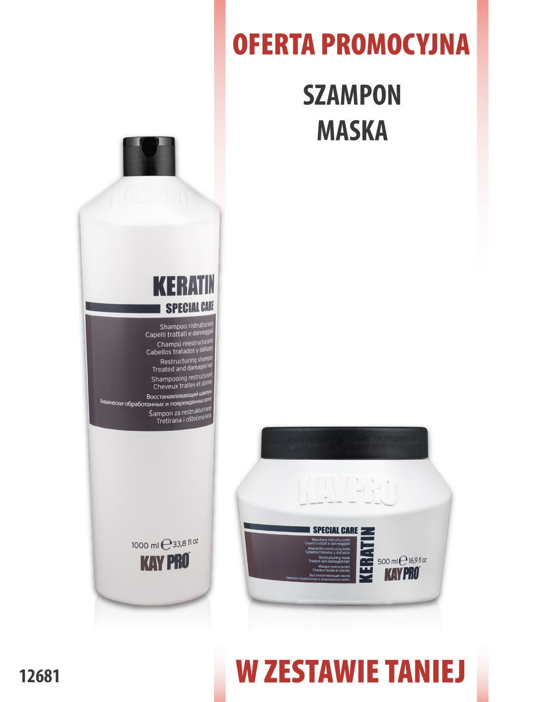 KayPro Keratin Szampon 1000 ml + Maska 500 ml