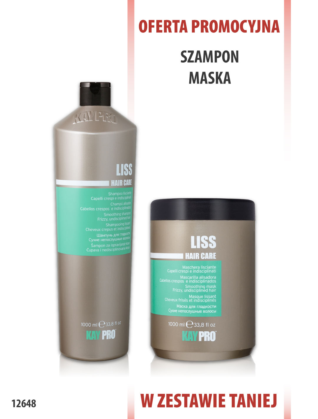 KayPro Liss Szampon 1000 ml + Maska 1000 ml