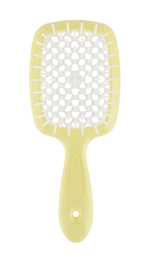 Janeke Superbrush Small – szczotka do włosów, cytrynowo-biała