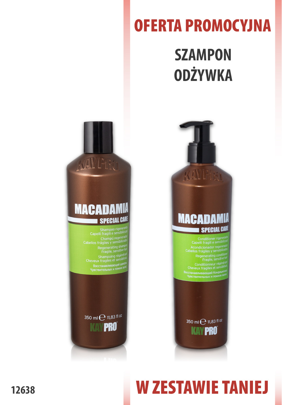 KayPro Macadamia Szampon 350 ml + Odżywka 350 ml