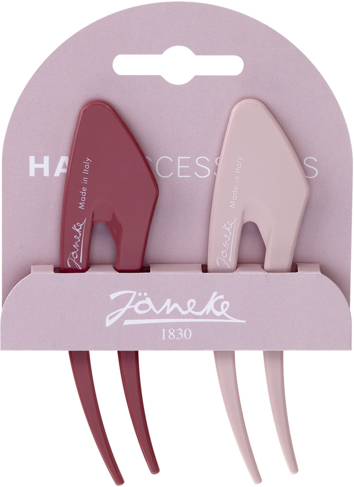 Blister z dużą spinką do włosów pudrowy róż