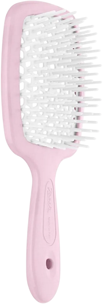 Janeke Superbrush Small – szczotka do włosów różowa z białym