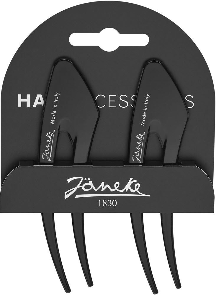 Blister z małą spinką do włosów czarny