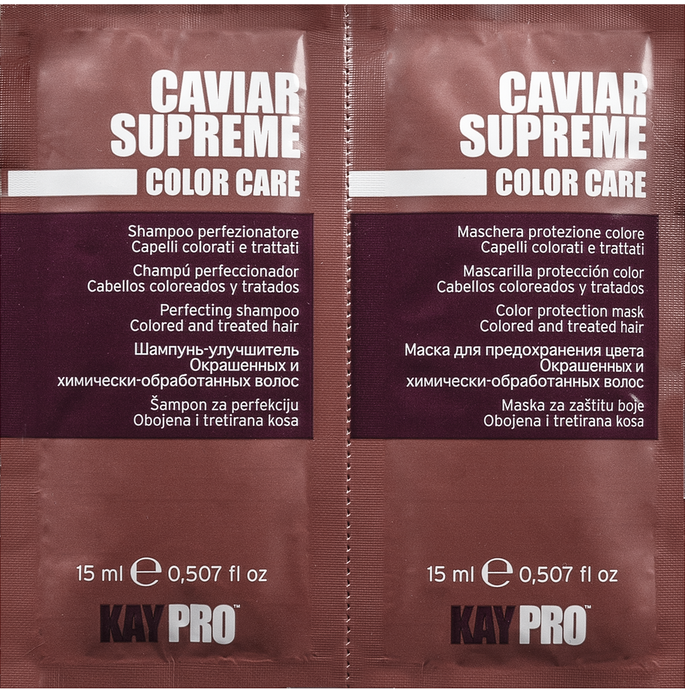 Caviar Szampon+Maska z kawiorem do włosów farbowanych 15+15ml