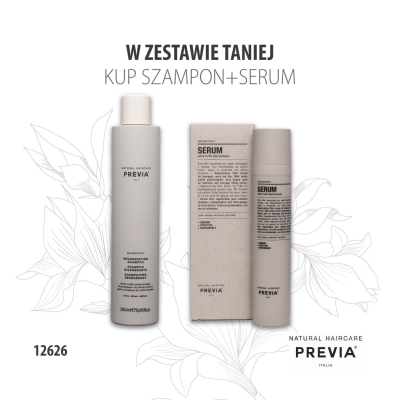 12626 Previa WHITE TRUFFLE Szampon 250 ml + Serum wypełniające 50 ml