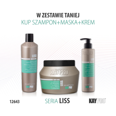 12643 KayPro Liss Szampon 350 ml + Maska 500 ml + Mleczko 200 ml