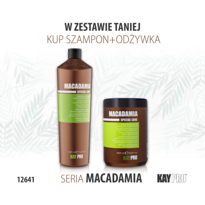 12641 KayPro Macadamia Szampon 1000 ml + Odżywka 1000 ml