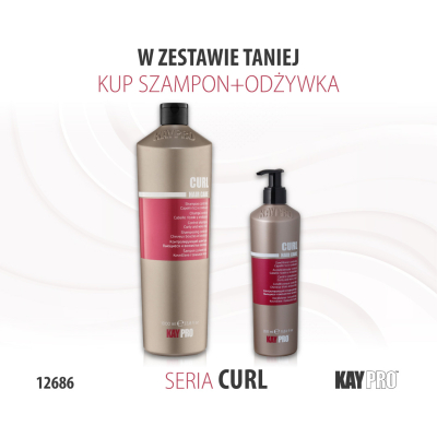 12686 KayPro Curl Szampon 1000 ml + Odżywka 350 ml