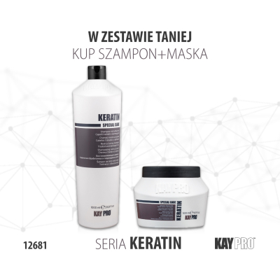 12681 KayPro Keratin Szampon 1000 ml + Maska 500 ml