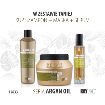 12633 KayPro Szampon z Olejkiem Arganowym 350ml + Maska 500ml + Serum 100ml