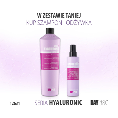 12631 KayPro Szampon Hialuronowy 1000 ml + Odżywka w sprayu 200 ml