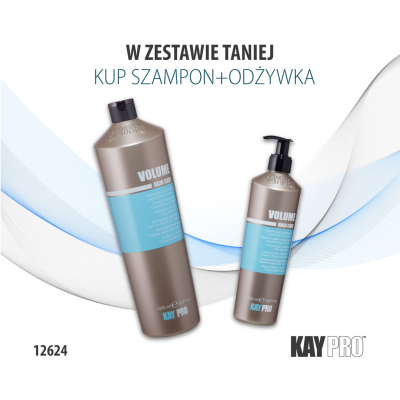 12624 KayPro Szampon zwiększający objętość 1000ml + Odżywka 350ml