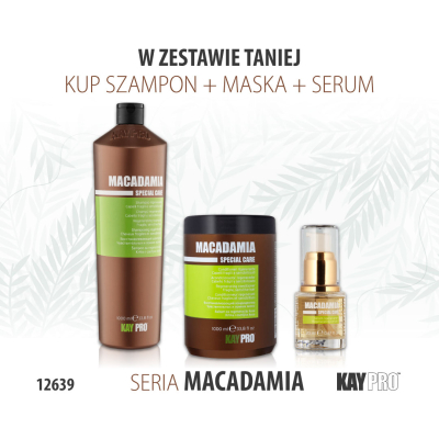 12639 KayPro Macadamia Szampon 1000ml + Odżywka 1000ml + Serum 20ml