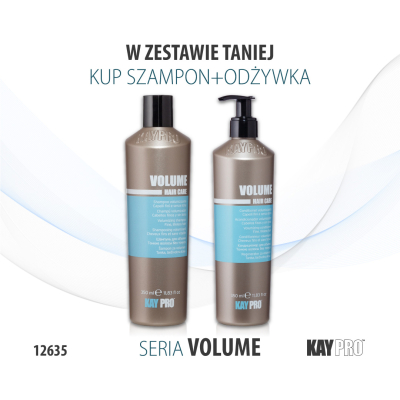 12635 KayPro Szampon zwiększający objętość 350 ml + Odżywka 350 ml